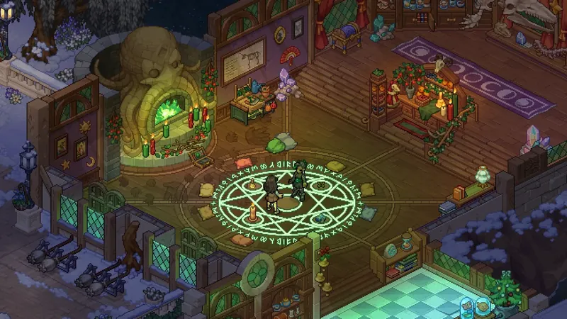 A glowing ritual circle